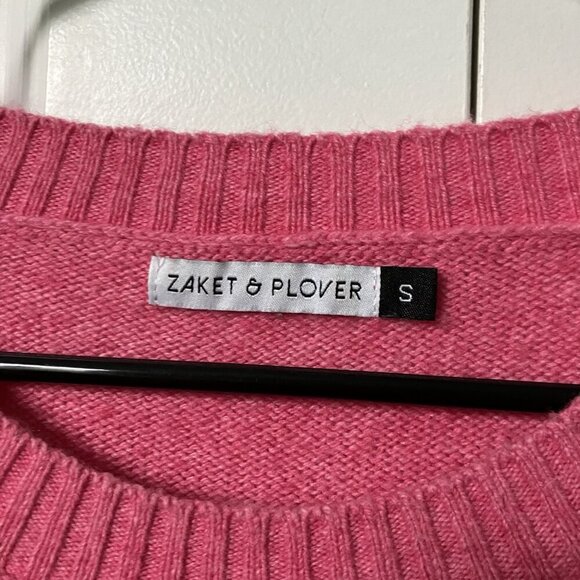Zaket & Plover Sweater Womens S Pink Knit Merino Wool Cotton Oversized - Picture 2 of 6